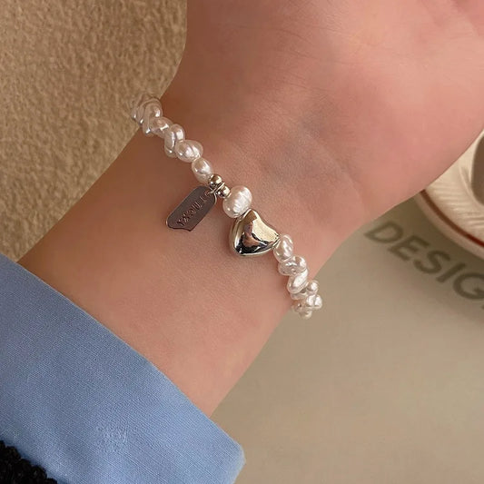 925 Sterling Silver Bracelet Partial Pearls Knots Bracelet for Women Simple Fashion Jewelry Girl Birthday Gift Dropshipping